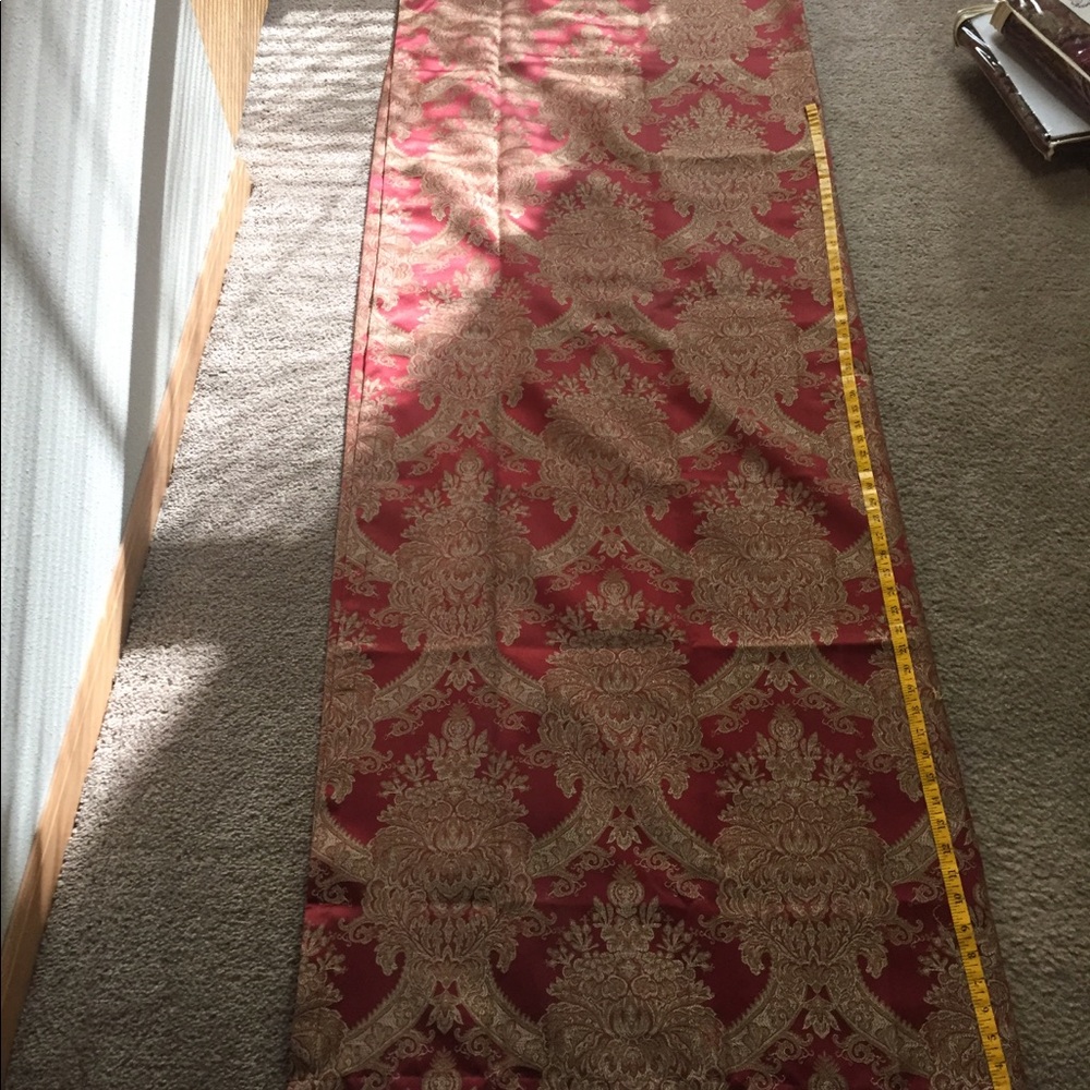 Red Jacquard Drapes